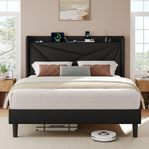 iPormis Queen Bed Frame with Charging Station