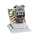 Bulldog Trophy - Custom Engraved Mascot Award - Silver Gold Finish - Personalized School Spirit or Competition Award - Customize Now (4 Inch)