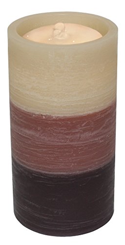GKI Bethlehem Lighting Aquaflame Wax Flameless Candel Fountain Tri-Color Brown