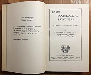 Hardcover Basic sociological principles;: A textbook for the first course in sociology (Social science series) Book