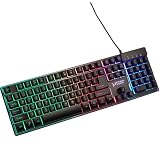 Skytech Gaming Classic K-1000 RGB Gaming Keyboard, 104 Keys USB Wired Keyboard, Customizable Chroma RGB Backlighting, 19 Anti-Ghosting Keys, Multimedia Function Keys, Support Windows 7/10/11 -Black