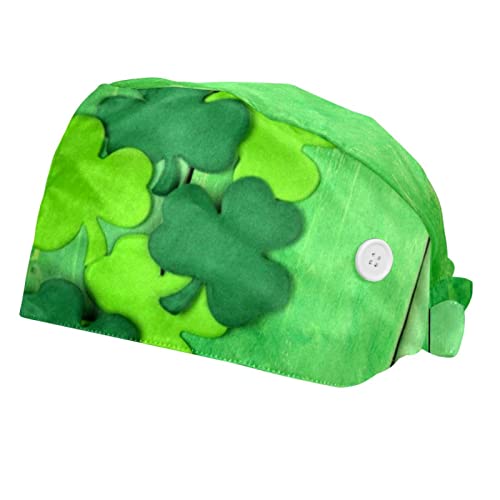 Gorros de trabajo de San Patricio para evitar el sudor y caída de pelo diseño madera 2 uds