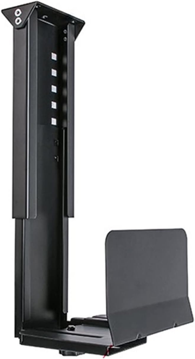 DL-GD50 Universal PC Case Holder Under Desk Wall Side CPU Stand Adjustable Computer Mainframe Hanger Host Box Stand Bracket Rack(White)