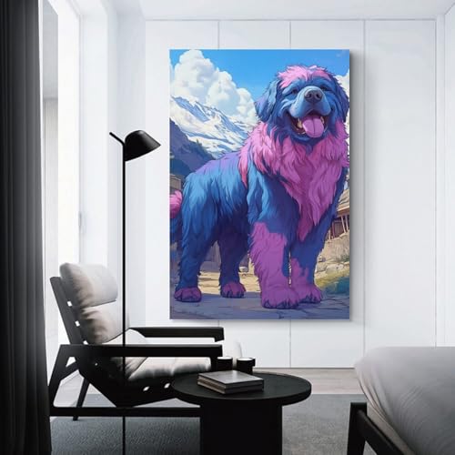Mastiff tibetano lienzo para transformar paredes vacías de dormitorios modernos 3