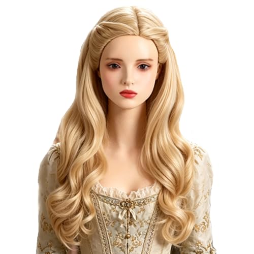 KiyaCos Beige Blonde Wicked Wig Long Loose Natural Wavy Good Witch Princess Wizard Cosplay Wigs for Women