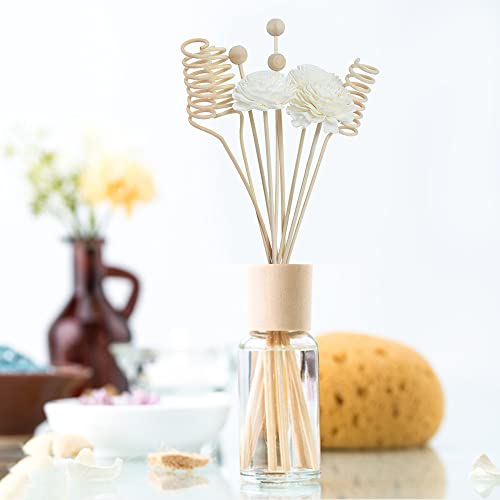 Yimisya 9Pcs Reed Diffuser Sticks Set, Rattan Reed Fragrance Diffuser And Flower Replacement Refill Rattan Sticks For Home Office Decor #TOP4