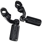 Hokuotolite Short Adjustable Foot Pegs Mounts Clamps Kit for Harley Davidson Touring Electra Road Ki