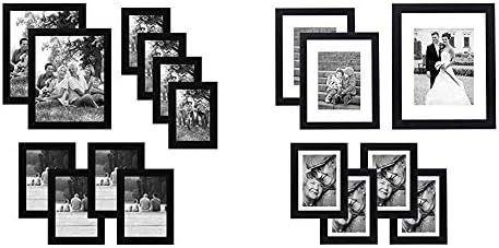Americanflat Black Picture Frames Gallery Wall Decor Set with Sha...