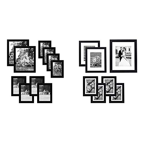 Americanflat 10-Piece Black Picture Frame Set | Includes Sizes 8X10, 5X7, And 4X6. & 7 Pack Gallery Wall Set | Displays One 11X14, Two 8X10, And Four 5X7 Inch Photos #TOP28