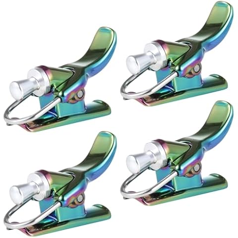 Tideme 4 PCS Fishing Casting Triggers, Colorful Cannon Surf Fishing Trigger Assist with Cable Ties, Fixed Spool Casting Aid for Sea Shore Beach Fishing Cover