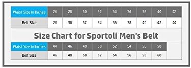 Sportoli Mens Classic Stitched Genuine Leather Uniform Belt - Black (42) - Image 6