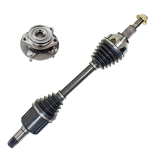 Detroit Axle - Front Left CV Axle Shaft + Wheel Hub & Bearing Replacement