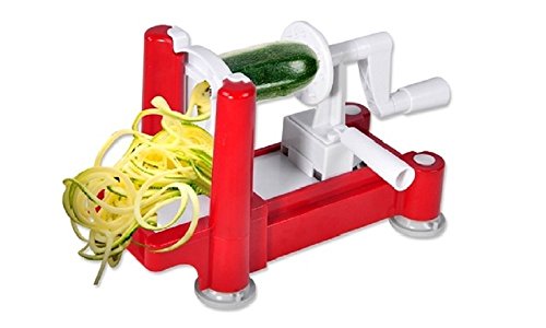 Veggie Pasta Deluxe - Ultimate Vegetable Spiralizer Vegetable Spiral Slicer Spiral Vegetable Slicer Tri-Blade Zucchini Veggie Noodle Pasta Maker Spiralizers