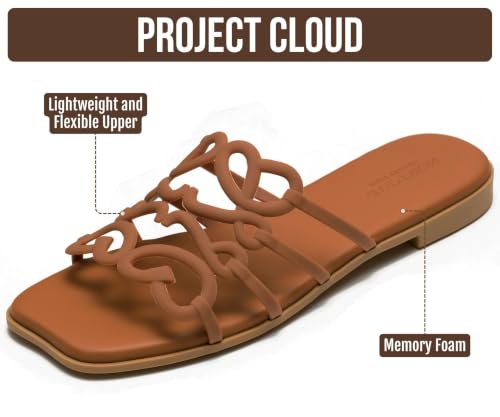 Project Cloud Womens Flat Sandals, Non Slip Dressy Sandals for Women (Lisa) by Project Cloud - Used condition - Image 2