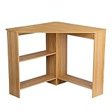 qorkhogr Escritorio esquinero para espacios pequeños, sala de