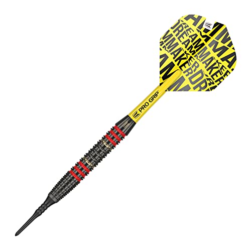 Target Darts Dimitri Van Den Bergh Dream Maker 18g Brass Soft Tip Darts Set | Darts Accessories Gift Pack | Includes Dart Barrels, Pro Grip Darts Stems, Dart Flights, Dart Points, Darts Case