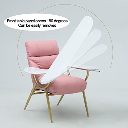 Adjustable Assage Table Bed Facial Chair With Beauty Deck And Put Foot Stool Foot Spa Professional Beauty Equipment Manicure Recliner Chair (Color : Pink) #TOP5