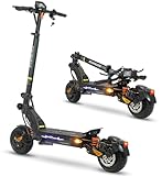Dual Motor Off Road Electric Scooter for Adults – 5000W Fast E Scooter, 45 Miles Long Range, 45 MPH Max Speed, 52V 25.6Ah Battery, Heavy Duty 400 LB Capacity, Foldable Design with Full Suspension