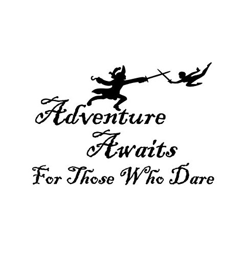 Vinilo decorativo con frase Peter Pan 14x20 pulgadas