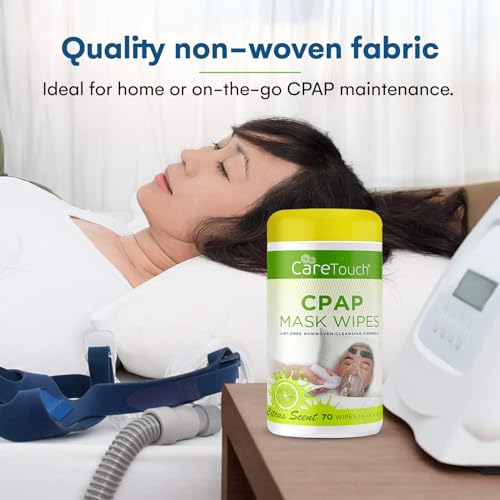 Image of Care Touch CPAP Mask Wipes 70 Count (Pack of 3) Citrus Scent