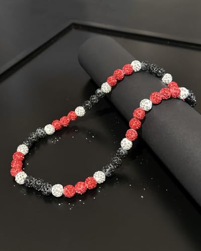 Baseball Bead Necklace for Men, 16/18/20" Ice Necklace Cool Gifts, Rhinestone Bling Inspired Sports Jewelry Gift2