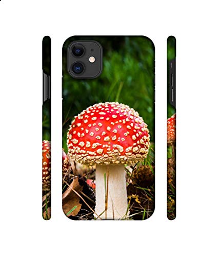 Image of Amazon Brand - Solimo Designer Red Mushroom 3D Printed Hard Back Case Mobile Cover for Apple iPhone 11