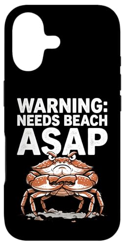 Grumpy Crab Needs Beach ASAP Funny Summer Design �X�}�z�P�[�X iPhone 17 �p