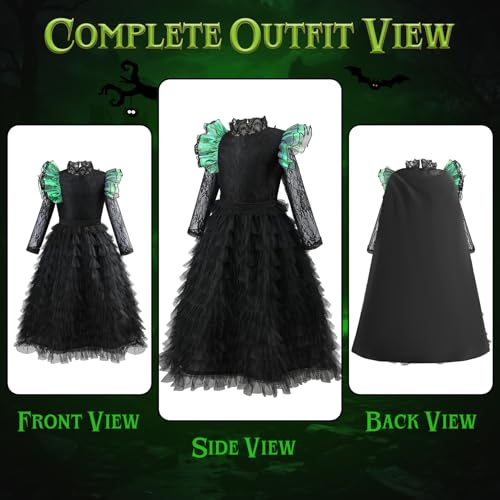 Disfraz de bruja para niñas talla 130cm miniatura 4