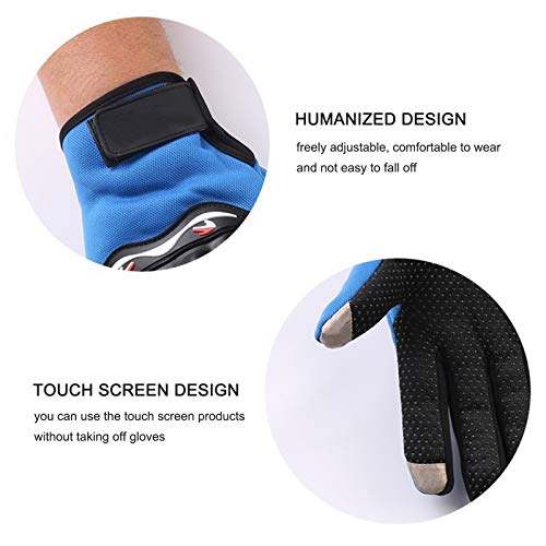 pedkit Luvas de motocicleta masculinas com tela sensível ao toque Luvas de ciclismo de dedo completo