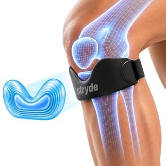 Stryde Precision Knee Strap - 2 Pcs Silicone Patellar Tendon Support Strap