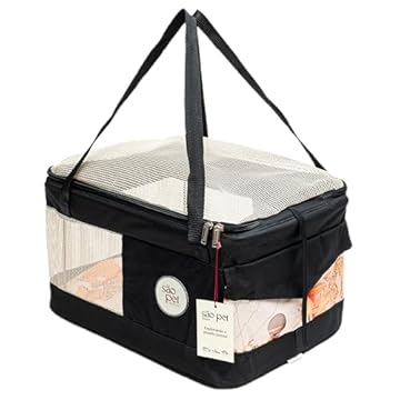 São Pet Bolsa Aerial Para Transporte De Cães E Gatos Em Avião - 43 Cm X 32 Cm X 24 Cm - Preta