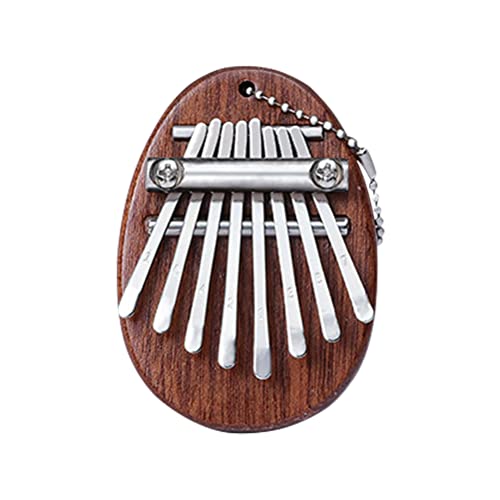 ARTIBETTER Prático 8 tons de madeira Kalimba miniatura de dedão de dedão do dedão instrumento musica