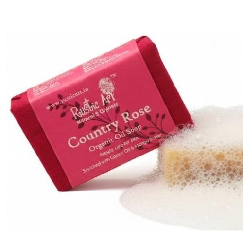 Rustic Art Country Rose Soap | Grape Seed & Mango Butter | Deep Cleansing, Radiant Skin | Aloe Vera Extract | Handmade Organic | For Women & Men | 100g-image-30