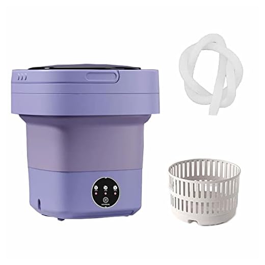 Portable Washing Machine, Foldable Mini Washing Machine, Small Washing Machine for Underwear, Baby Clothes, or Small Items, Suitable for Apartments, Dormitories, Camping, Travel (110-260v),Purple