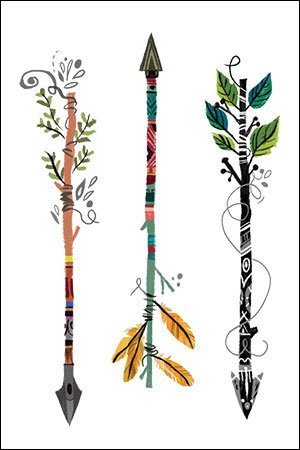 3 Arrows Temporary Tattoo