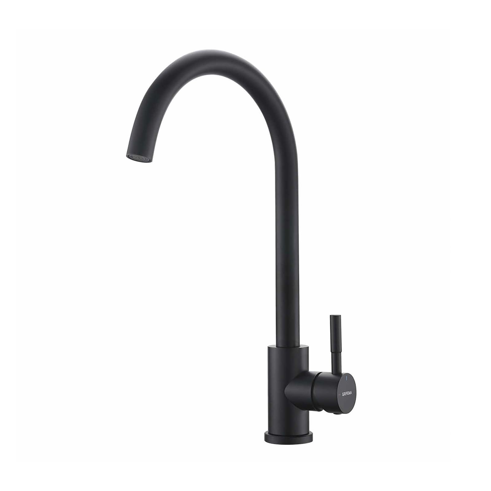 GRIFEMA G4008B Kichen Tap, High Spout Sink Mixer, Stainless, Black
