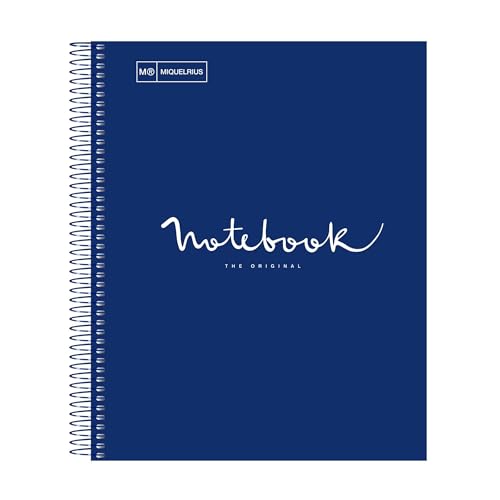 Carnet ligné Miquel Rius M Emotions bleu marine 80 feuilles perforées