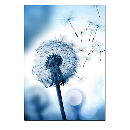 Dandelion Wall Art Canvas Prints Poster Blue Floral Artwork Decor For Living Room Bedroom (Set Of 2 Unframed, 16X20 Inches) #TOP3