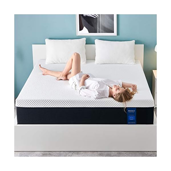Molblly Mattress,Memory Foam Mattress,Breathable Mattress Medium Firm with Soft Fabric Fire Resistant Barrier Skin-friendly Durable Mattress - Image 5