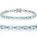 Gemstone Tennis Bracelet in Sterling Silver Choose from Amethyst, Blue Topaz or Peridot