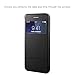 Nouske Swipe Case for iPhone 7 iPhone 8 with Stand/Window View/Magnetic Closing/TPU Bumper/Flip Full Cover Black
