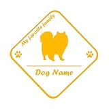 ForzaGroup 全犬種 全猫種対応 ポメラニアン1 (11-99) 犬 イヌ いぬ dog 防水 車 ステッカー sticker シール 名前入れ 名前入り