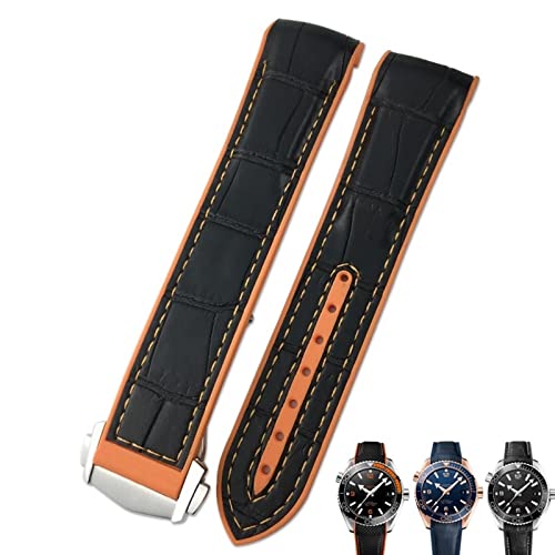Bracelet montre cuir Omega Seamaster 300 entrecorne 19mm agate de rechange