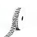 Creative Ideas Grosgrain Zebra Print Ribbon, 7/8-Inch, White/Black