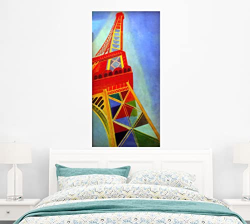 Artley Prints - La Tour Eiffel par Robert Delaunay - Impression sur toile encadrée - Décoration abstraite - Peinture à l'huile - Reproduction à suspendre - 76 x 40 cm – vue 6