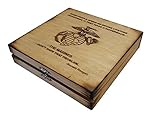 USMC Keepsake Box - Made a Difference - Ronald Reagan Marine Corps Quote Keepsake Box - Boot camp graduation gift