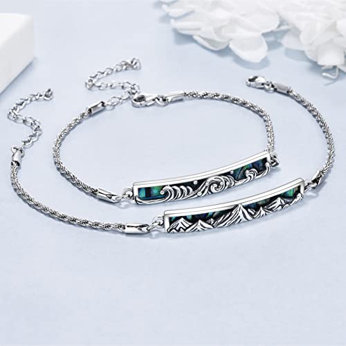 Sterling Silver Engraved Inspirational Adjustable Bracelet Graduation Gift for Her, Women Bracelets2