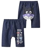 [ニッセン] パンツ ガールズ アンパンマン ニットデニム おしりがかわいい５分丈モンキー 男の子・女の子 バイキンマン 95