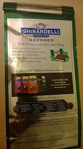 Ghirardelli Dark & Mint Filled Chocolate Squares 6.38 oz