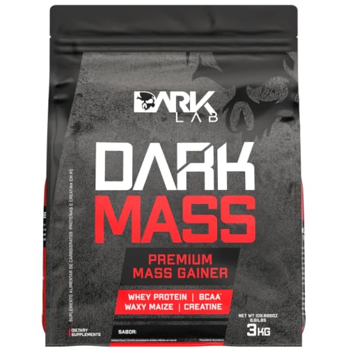 Hipercalórico Dark Mass Dark Lab 3kg Chocolate Branco com Morango